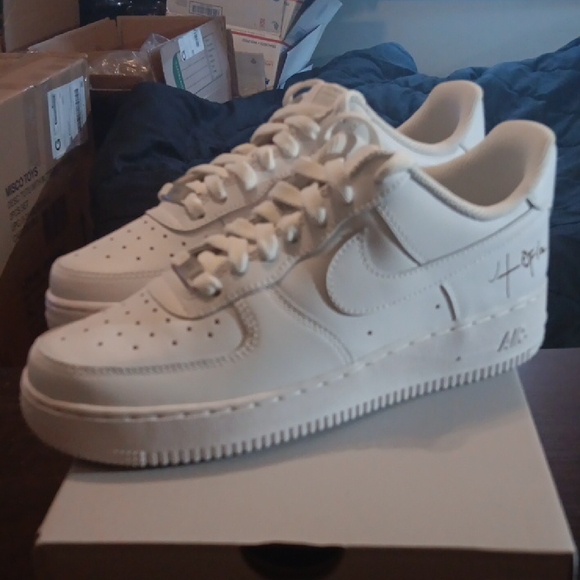 Travis Scott Nike Air Force 1 Low '07 White Cactus Jack Utopia Edition Women 8.5 - Picture 2 of 10